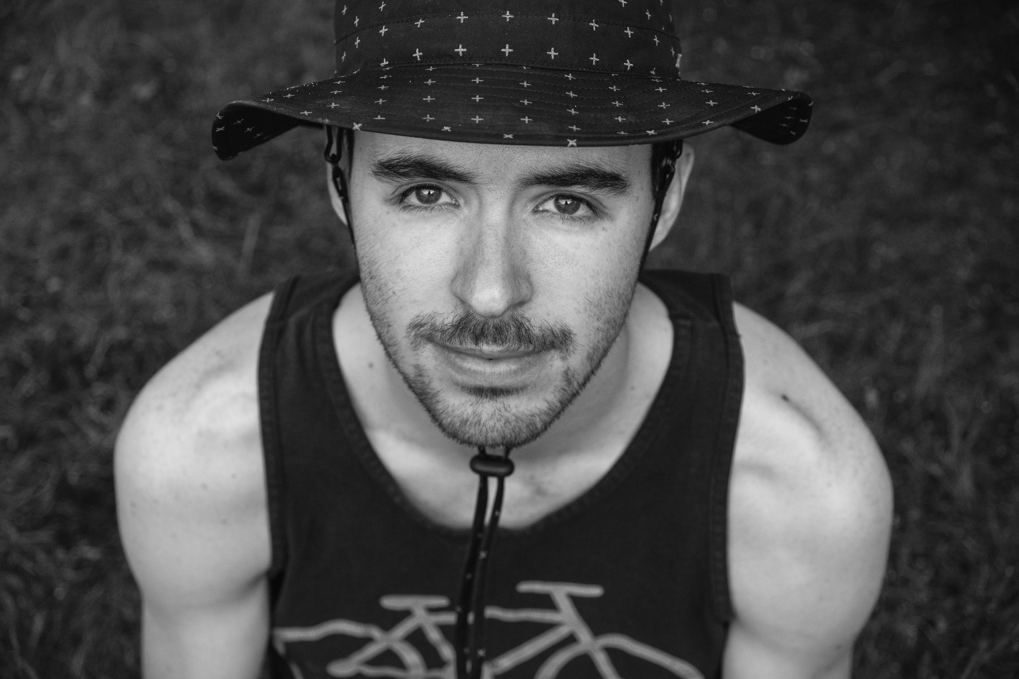 black and white portrait